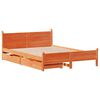 vidaXL Cadre de lit sans matelas cire marron 140x200cm bois pin massif