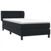 vidaXL Sommier &agrave; lattes de lit avec matelas noir 80x220 cm velours