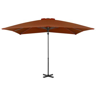 vidaXL Parasol de jardin en porte-à-faux avec mât en aluminium