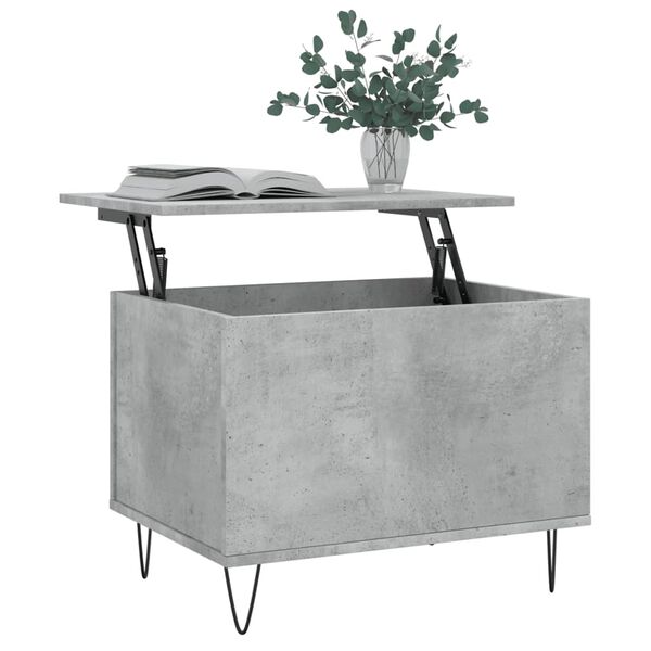 vidaXL Table basse Gris b&eacute;ton 60x44,5x45 cm Bois d'ing&eacute;nierie