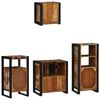 vidaXL Ensemble de mobilier de salle de bain 4 pcs Bois Recyclé Solide