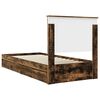 vidaXL Lit de Rangement Ch&ecirc;ne fum&eacute; 75 x 190 cm Bois d'ing&eacute;nierie