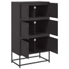 vidaXL Buffet noir 68,5x38,5x123,5 cm acier