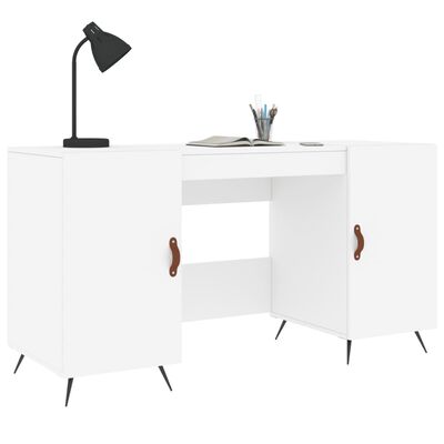 vidaXL Bureau blanc 140x50x75 cm bois d'ingénierie