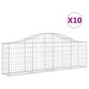 vidaXL Paniers &agrave; gabions arqu&eacute;s 10 pcs 200x30x60/80 cm Fer galvanis&eacute;