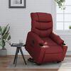 vidaXL Fauteuil inclinable &eacute;lectrique rouge bordeaux similicuir