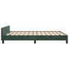 vidaXL Cadre de lit sans matelas vert fonc&eacute; 140x190 cm velours