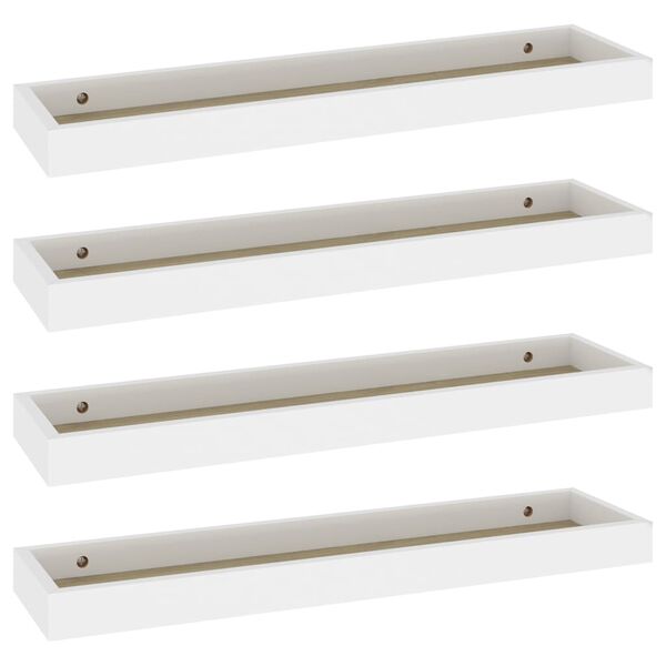vidaXL &Eacute;tag&egrave;res murales Loggia 4 pcs Ch&ecirc;ne et blanc 60x15x4 cm MDF