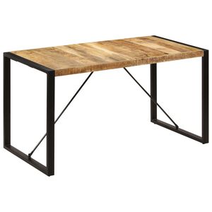vidaXL Table &agrave; manger 140x70x75 cm Bois de manguier massif