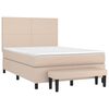 vidaXL Sommier &agrave; lattes de lit avec matelas Cappuccino 140x190 cm