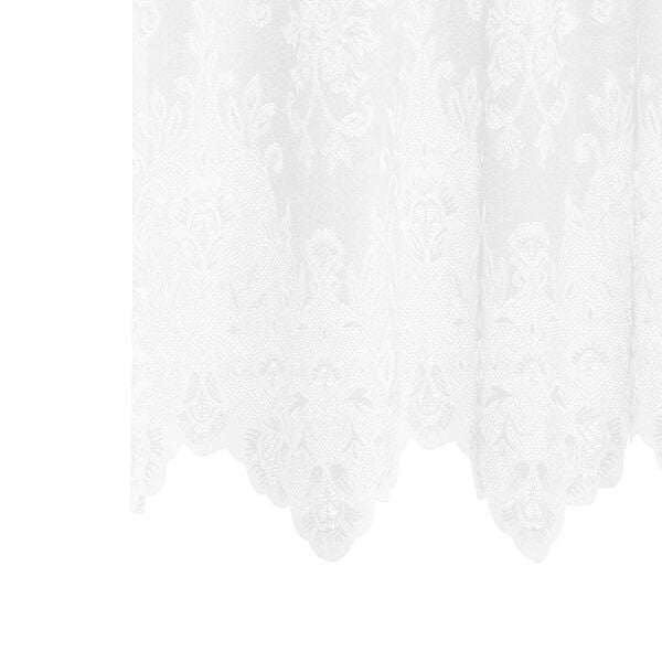 vidaXL Rideau en Dentelle Floral Blanc 100 x 300 cm Polyester