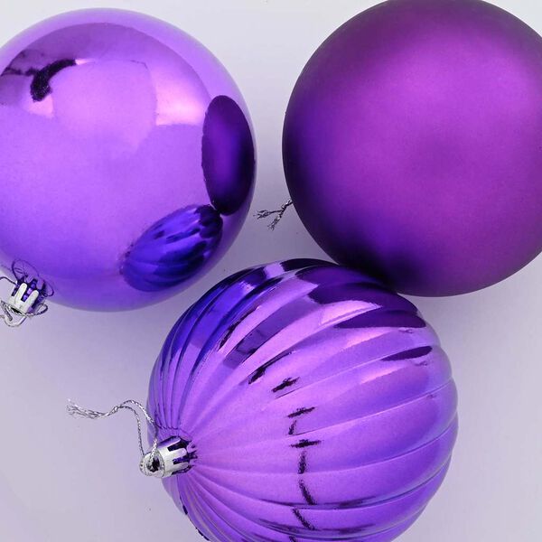 vidaXL Ensemble de Boules de Noël 9 pcs Lilas Plastique