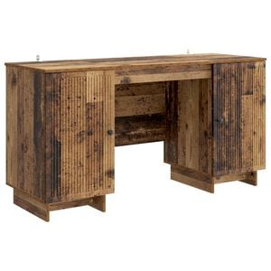 vidaXL Bureau Bois ancien Bois d'ing&eacute;nierie 142,5 x 50 x 75 cm
