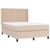 vidaXL Sommier &agrave; lattes de lit matelas LED Cappuccino 140x190 cm