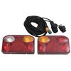vidaXL Feux de remorque 2 pcs Rouge 23x6x13 cm 12V ampoule classique