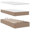 VidaXL Cadre de lit ottoman et matelas cappuccino 180x200cm similicuir