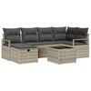 vidaXL Ensemble de Canap&eacute;s avec coussin 7 pcs Gris clair polyrotin