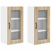 vidaXL Panneau de lave-vaisselle Kalmar 2 pc Ch&ecirc;ne Sonoma