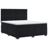 vidaXL Lit boxspring avec matelas Noir 160 x 200 cm Velours