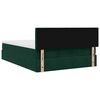 vidaXL Cadre de lit ottoman avec matelas vert fonc&eacute; 140x190 cm velours