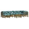 vidaXL Salon de jardin 8 pcs avec coussins bois de pin impr&eacute;gn&eacute;