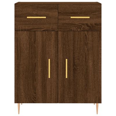 vidaXL Buffet haut Chêne marron 69,5x34x180 cm Bois d'ingénierie