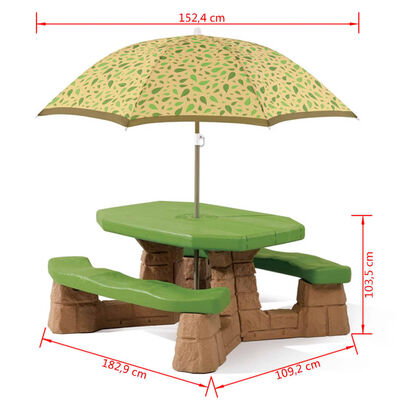 Step2 Table de pique-nique avec parasol