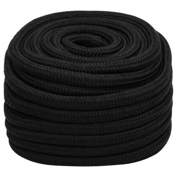 vidaXL Corde de travail Noir 25 mm 25 m Polyester