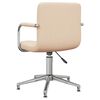 vidaXL Chaise pivotante de bureau Crème Tissu