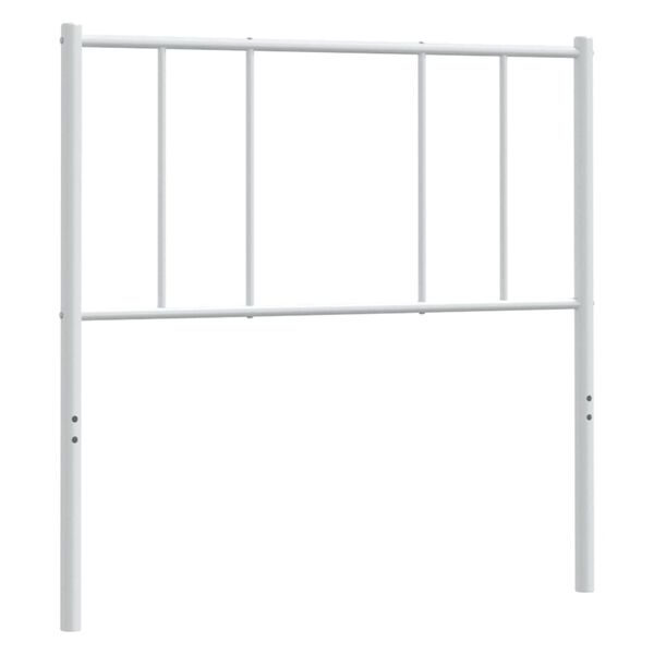 vidaXL T&ecirc;te de lit de remplacement m&eacute;tal blanc 100 cm