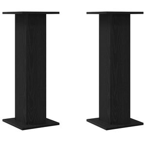 vidaXL Supports de haut-parleur 2 pcs Ch&ecirc;ne noir 30 x 30 x 80 cm