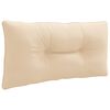 vidaXL Coussin de dos PUTTEN 100 % polyester Cr&egrave;me 70 x 40 x 10 cm