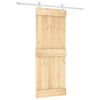 vidaXL Porte coulissante Naturel et Blanc 80 x 210 cm