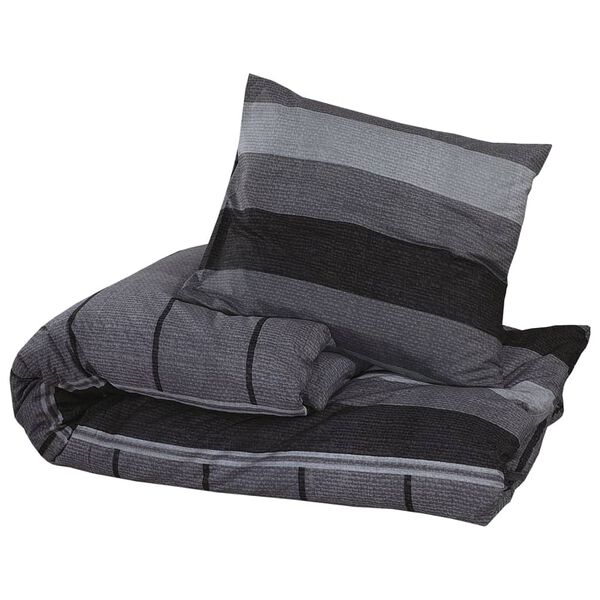 vidaXL Ensemble de housse de couette gris fonc&eacute; 200x220 cm Coton
