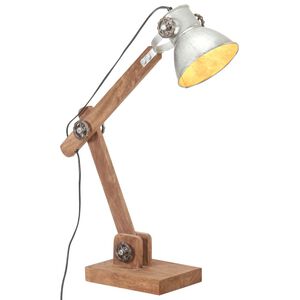 vidaXL Lampe de bureau industrielle Argent&eacute; Rond 58x18x90 cm E27