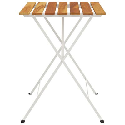 vidaXL Table de bistro pliante 55x54x71cm Bois acacia solide et acier