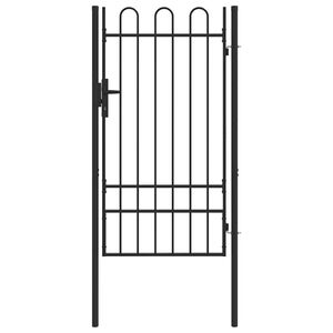 vidaXL Porte de Clôture Gris 100 x 175 cm Acier revêtu de poudre