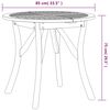 vidaXL Table de jardin Ø 85 cm Bois d'acacia solide