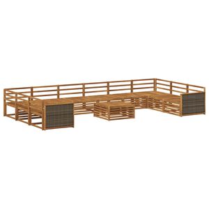 vidaXL Ensembles de canap&eacute;s 11 pcs Bois d'Acacia Massif