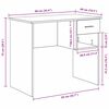 vidaXL Bureau avec tiroir Ch&ecirc;ne fum&eacute; 90 x 49 x 75 cm Bois d'ing&eacute;nierie