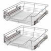 vidaXL Panier en treillis m&eacute;tallique 2 pcs 500 mm Argent&eacute;