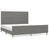 vidaXL Cadre de lit sans matelas gris fonc&eacute; 180x200 cm tissu