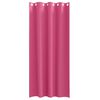 vidaXL Rideaux occultants avec anneaux 2 pcs Rose vif 260 x 140 cm