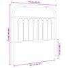 vidaXL T&ecirc;te de lit m&eacute;tal noir 90 cm