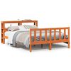 vidaXL Cadre de lit et t&ecirc;te de lit sans matelas cire marron 160x200 cm