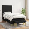 vidaXL Sommier &agrave; lattes de lit avec matelas Noir 100x200 cm Tissu