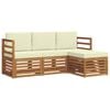vidaXL Ensemble de canap&eacute;s d'ext&eacute;rieur 4 pc Naturel et Cr&egrave;me