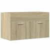 vidaXL Armoire d'&eacute;vier Ch&ecirc;ne sonoma 80x38,5x46 cm Agglom&eacute;r&eacute;