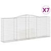vidaXL Paniers &agrave; gabions arqu&eacute;s 7 pcs 400x50x160/180 cm fer galvanis&eacute;
