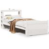 vidaXL Cadre de lit avec t&ecirc;te de lit sans matelas blanc 75x190 cm